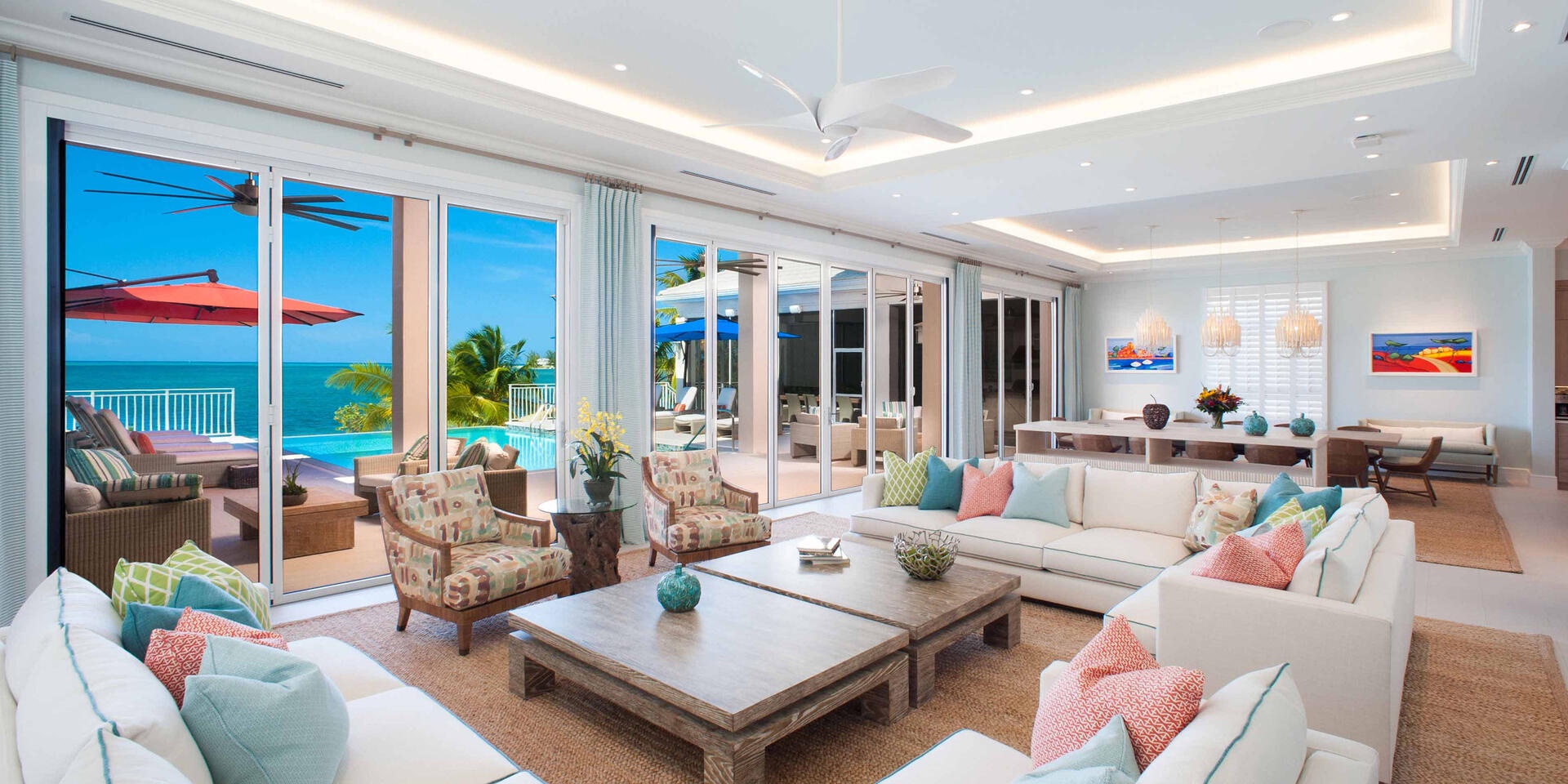 Family Room with sectional sofa.