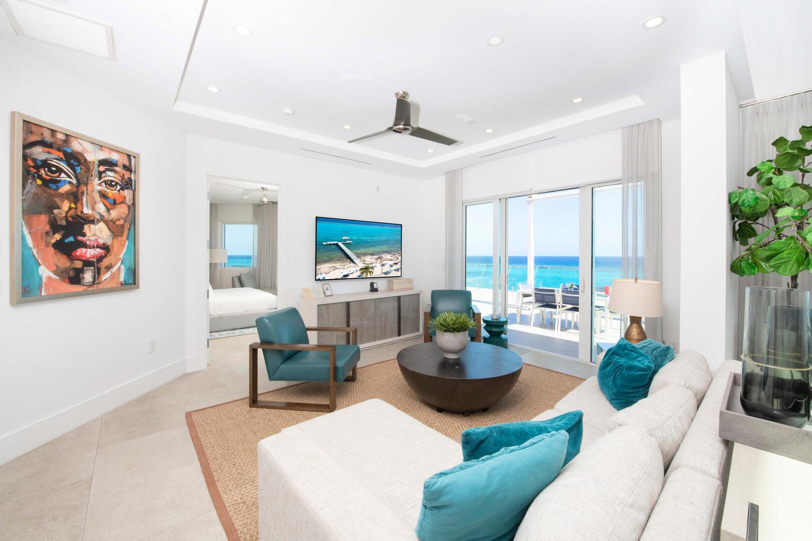 Modern and luxe interiors with forever blue ocean views.