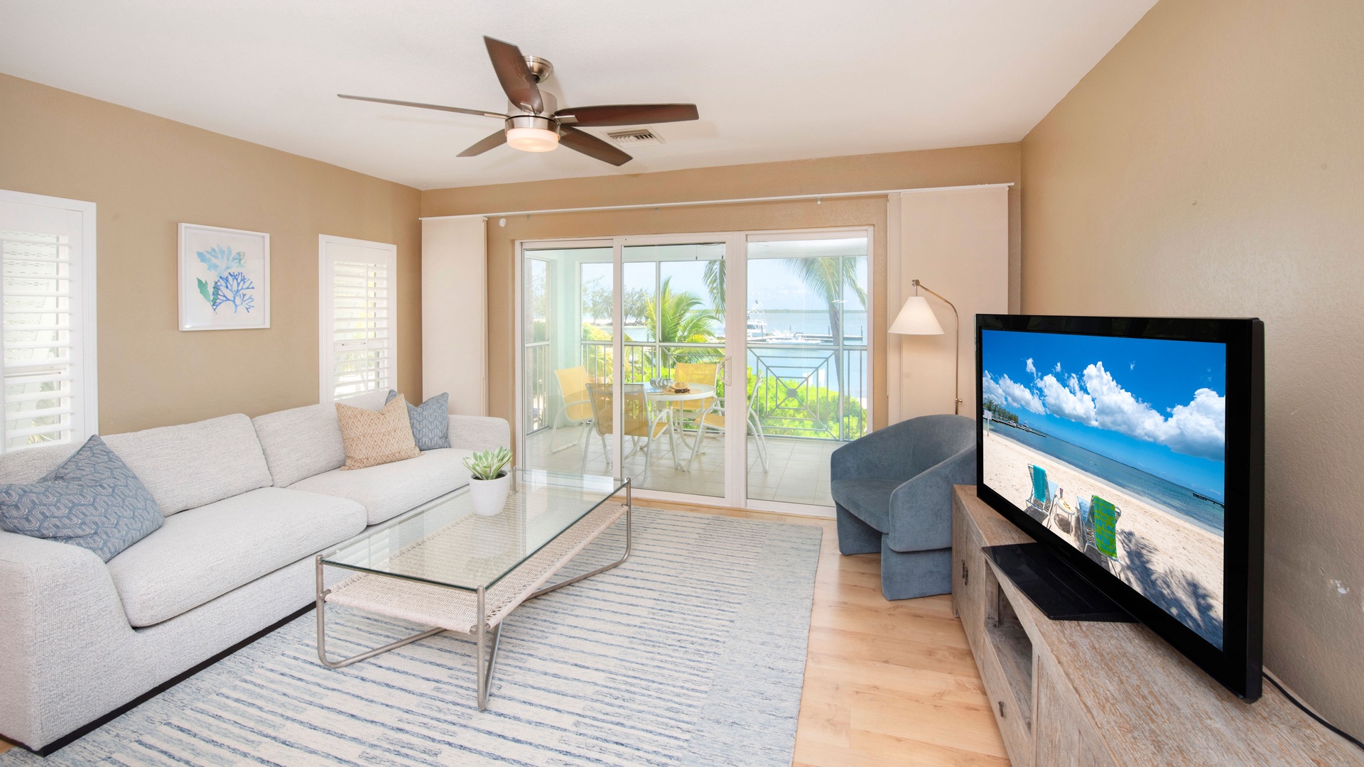 Living room with TV.