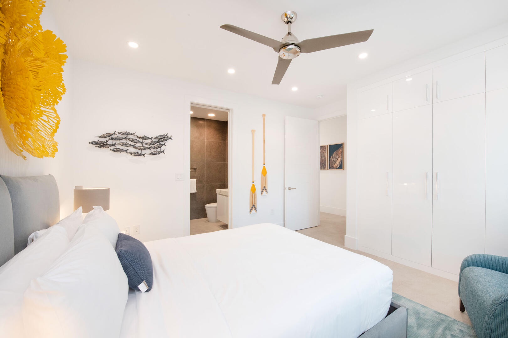 Guest Suite #2 with closet and ensuite bath.