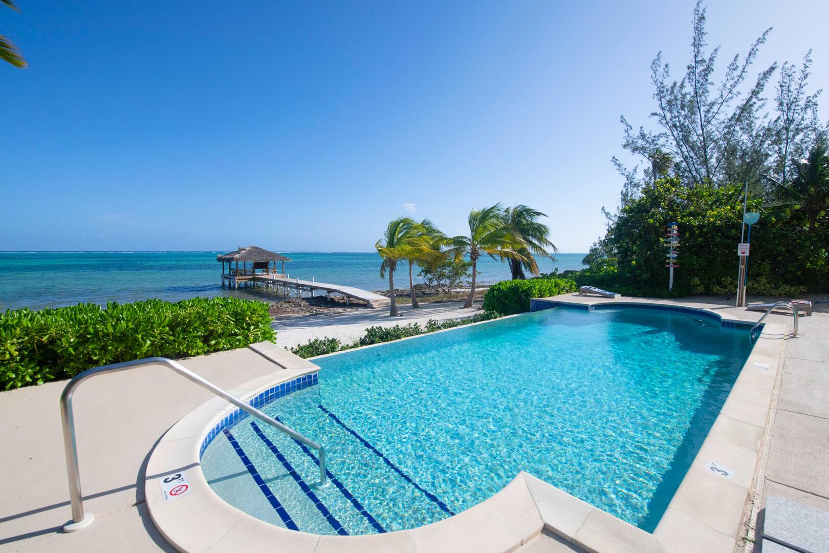 Private oceanfront pool.