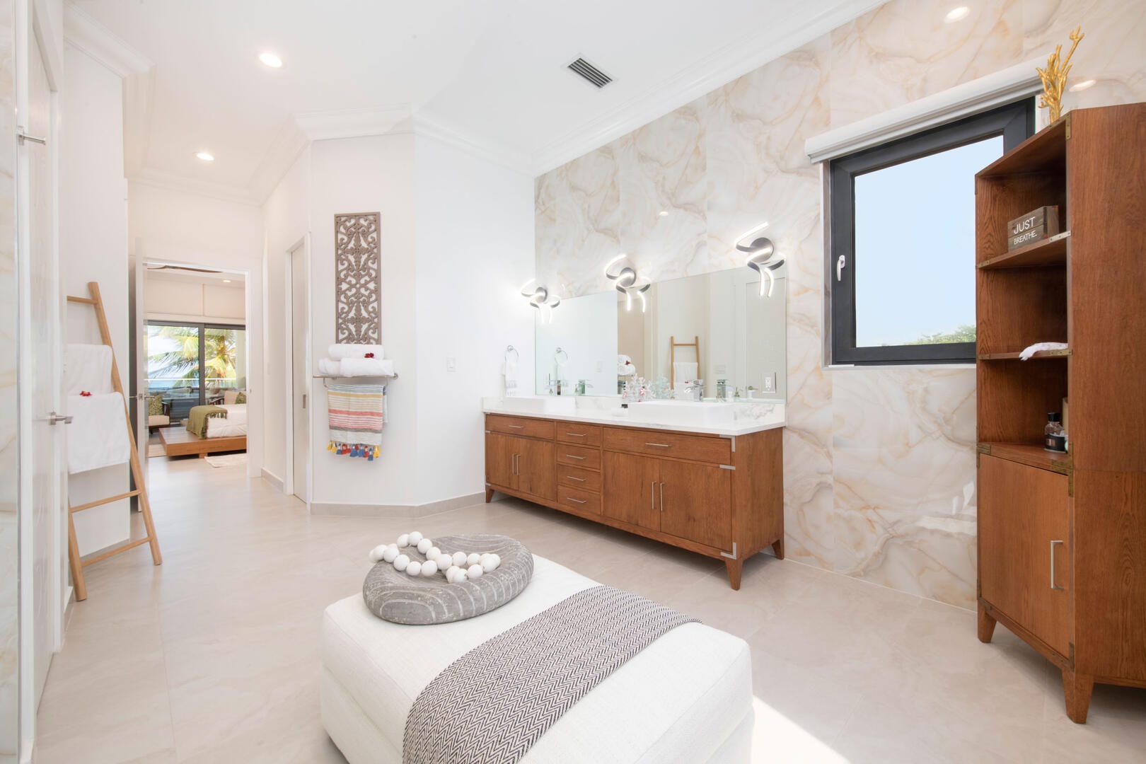 Primary suite ensuite with shower.