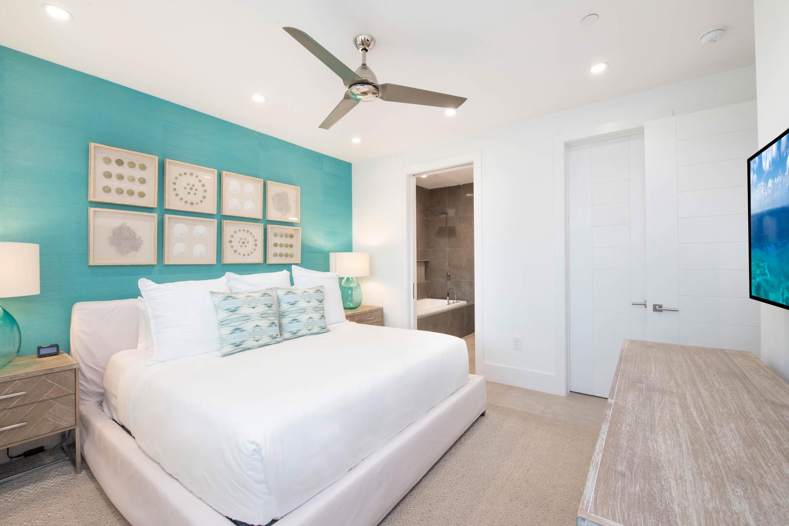 Guest Suite #1 with television.