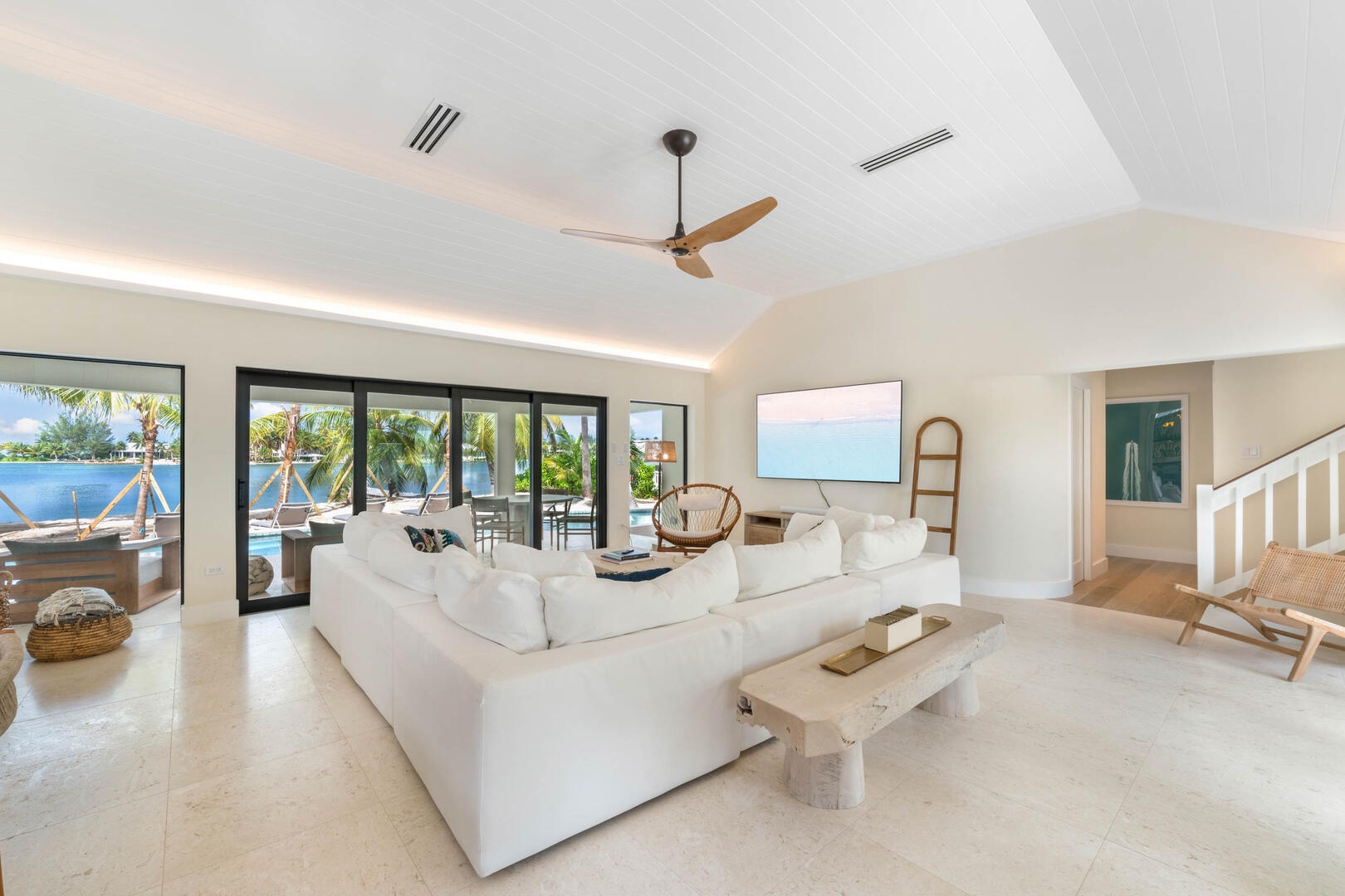 Spacious interiors with all the comforts of home plus water views.