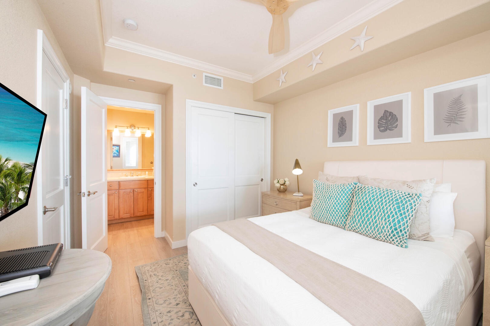 Guest Suite with television.