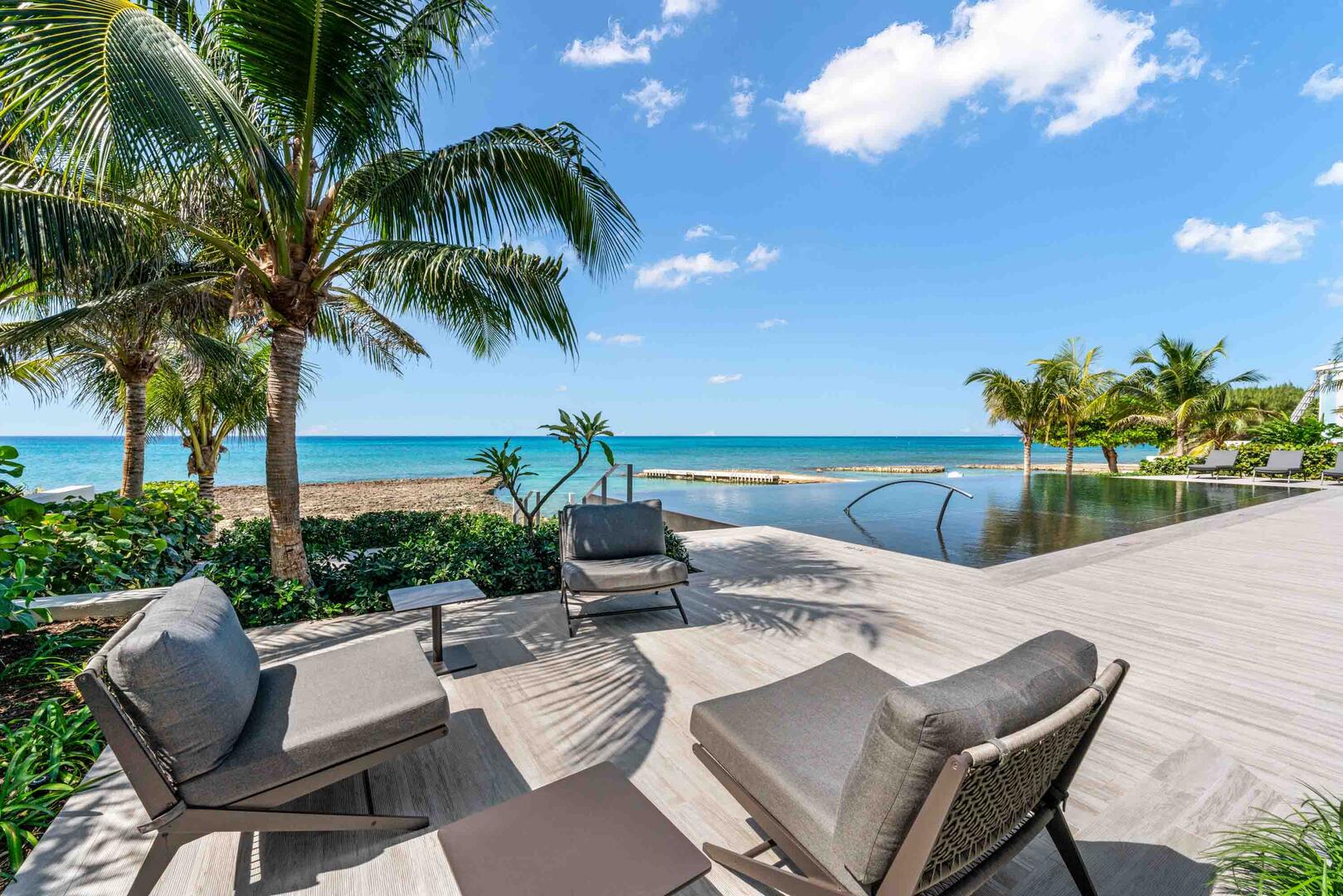 Lounge area off the pool deck.