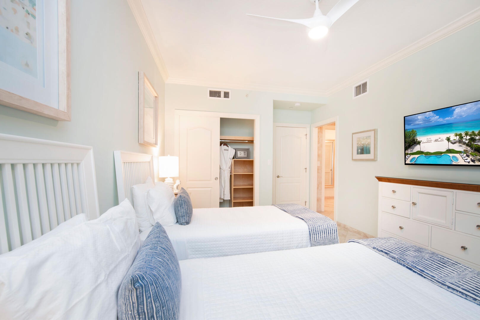 The twin beds can be fitted into a king bed upon request.