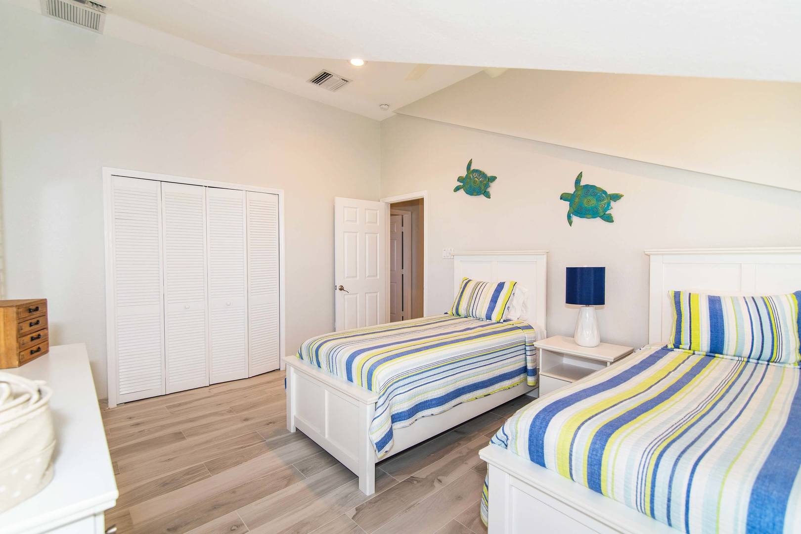 Bedroom #2 with two twin beds.