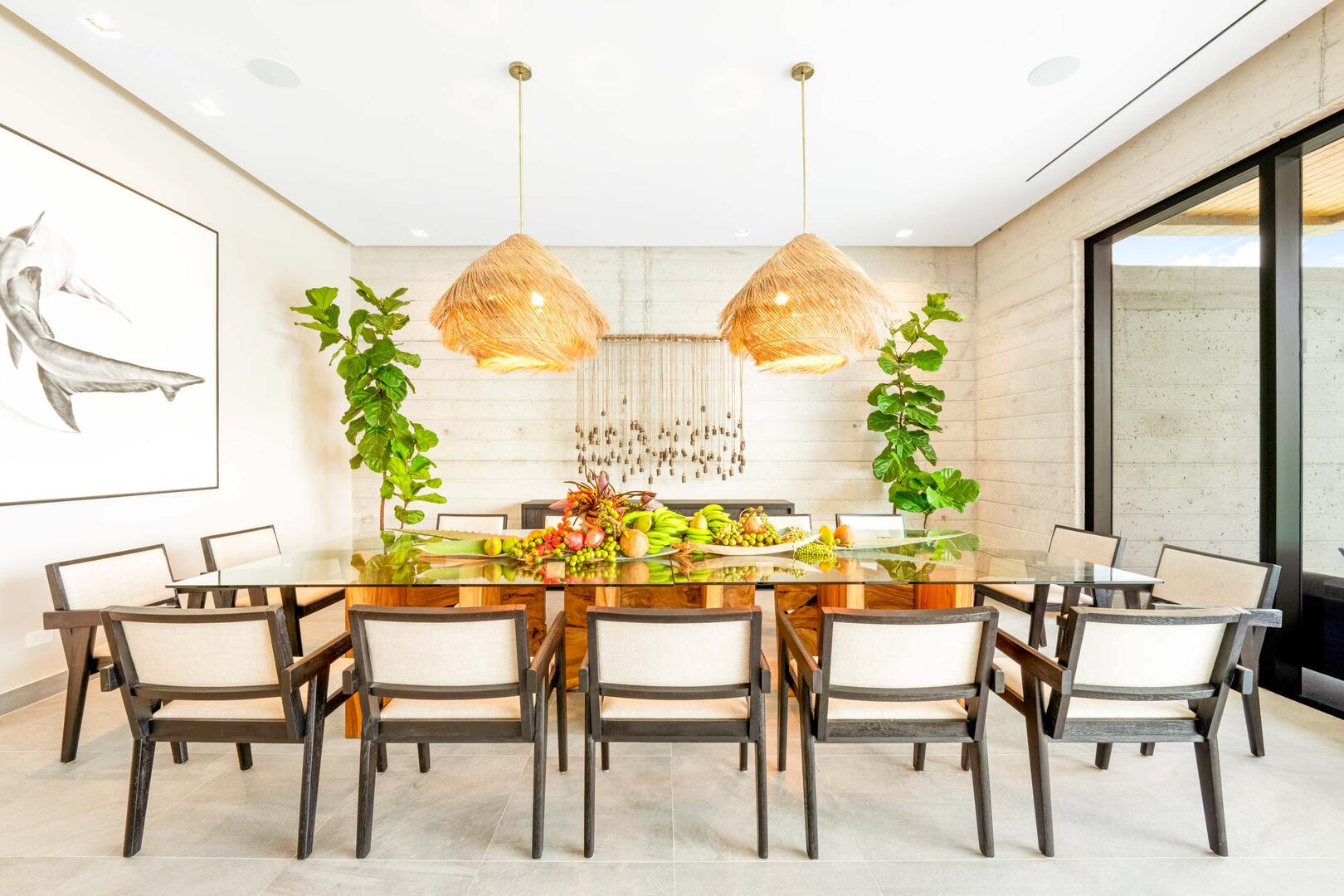 Formal dining room table that seats 14