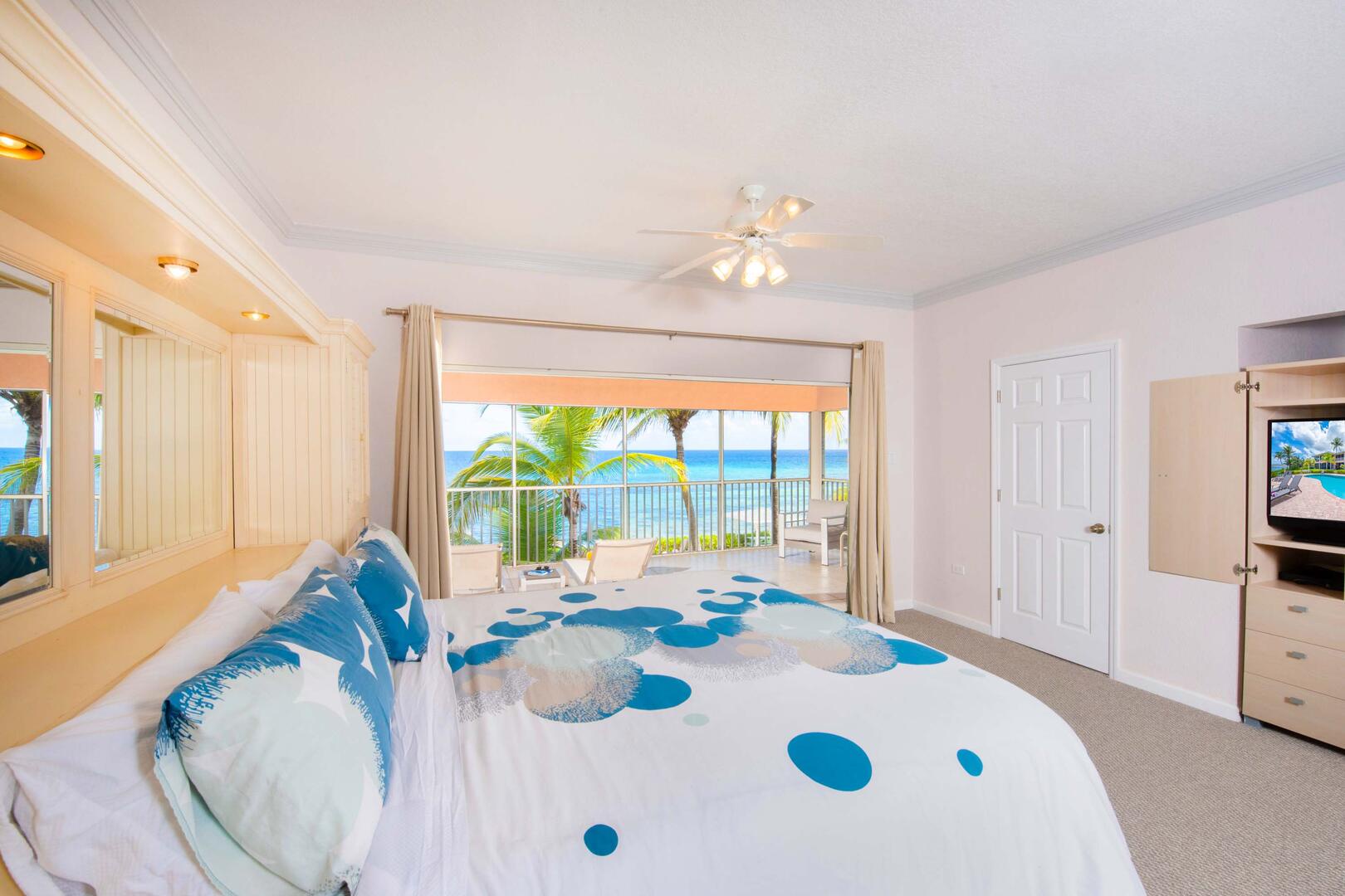 Master king suite with private terrace.