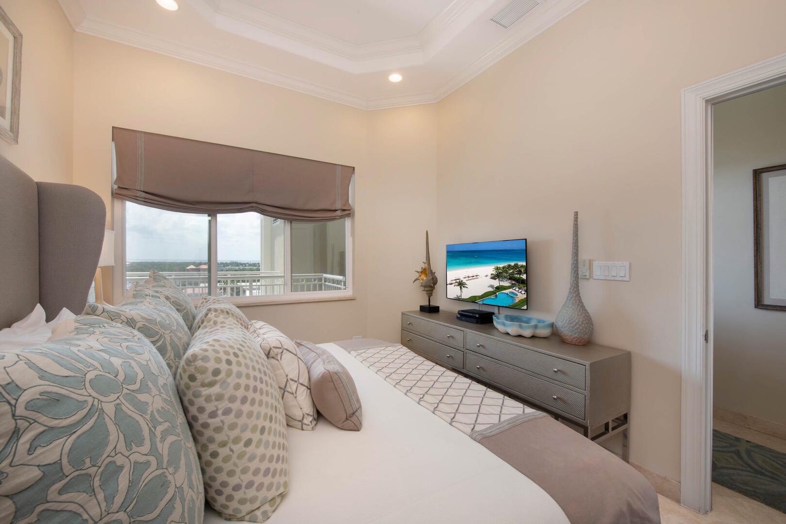 Guest Suite 1 with television.