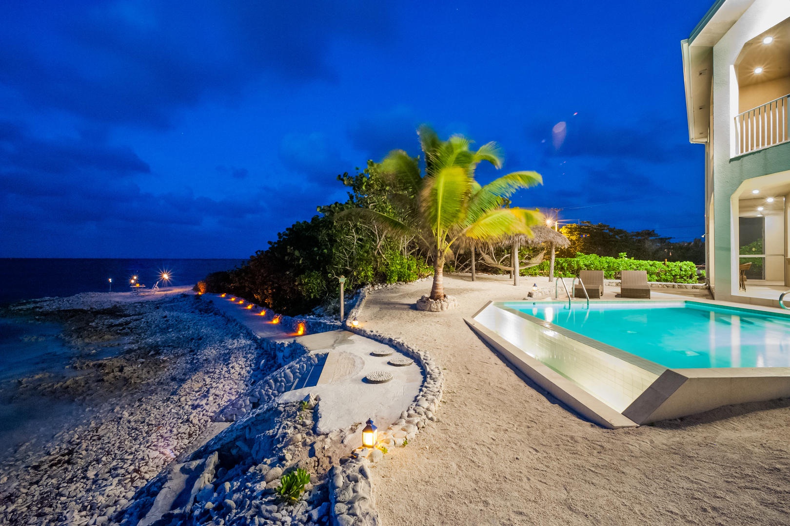 Steps leading to your private beach.