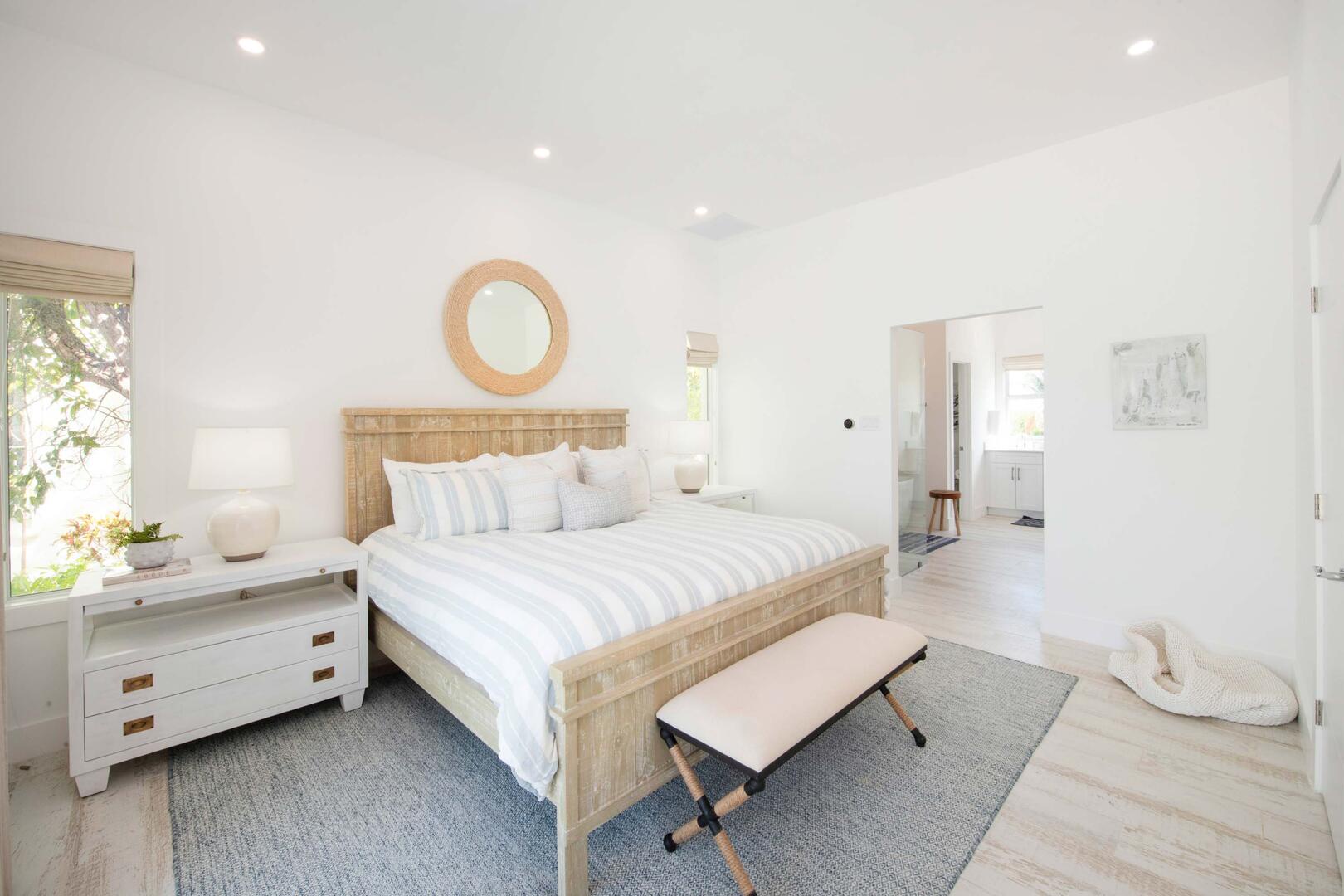 North suite with walk out access to veranda.