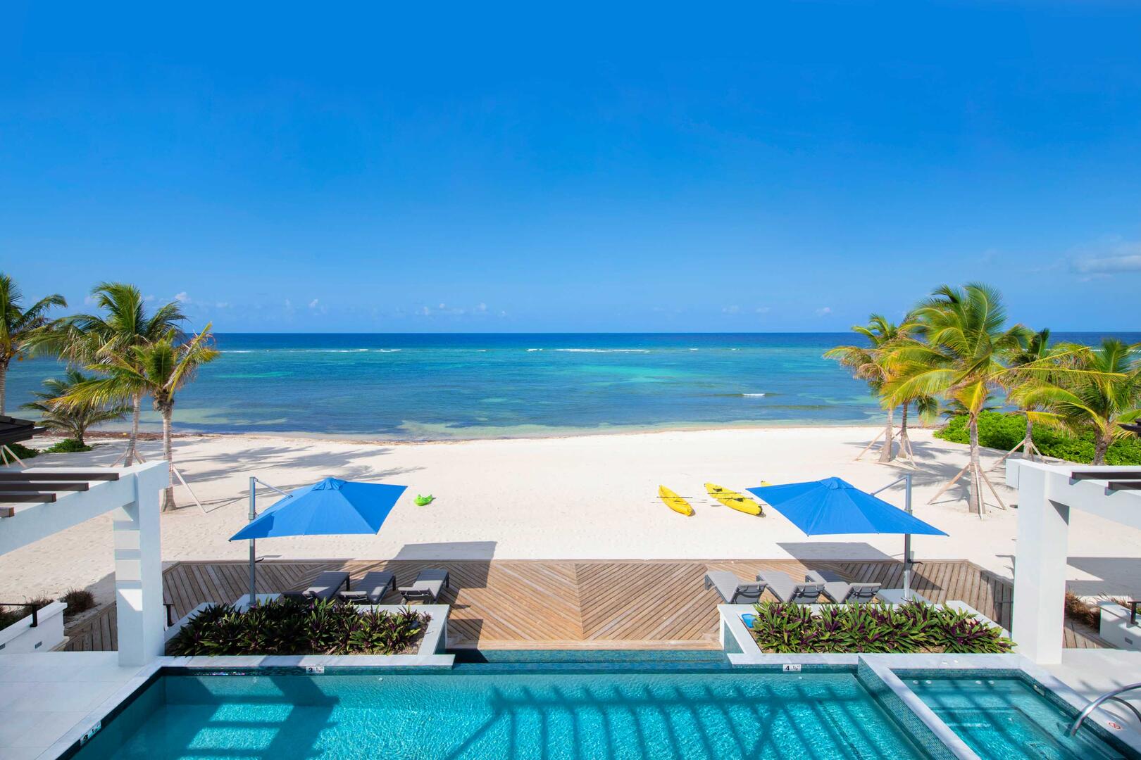 Private Terrace oceanfront views.