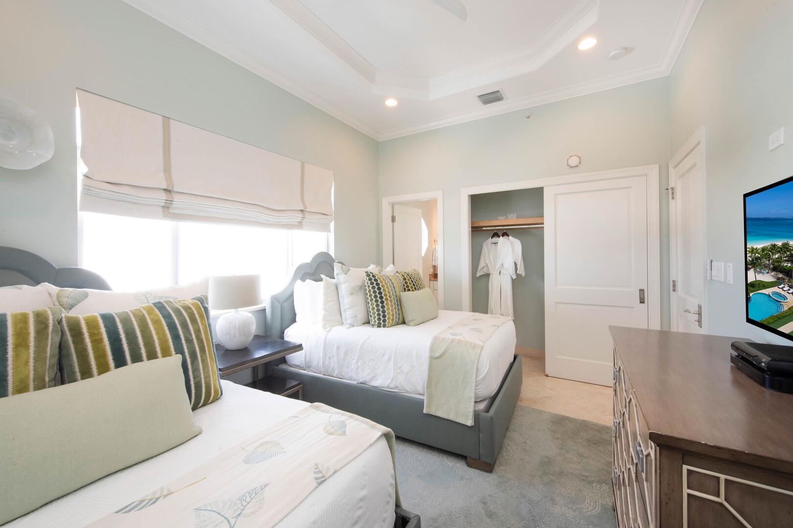 Guest Suite 2 with television.