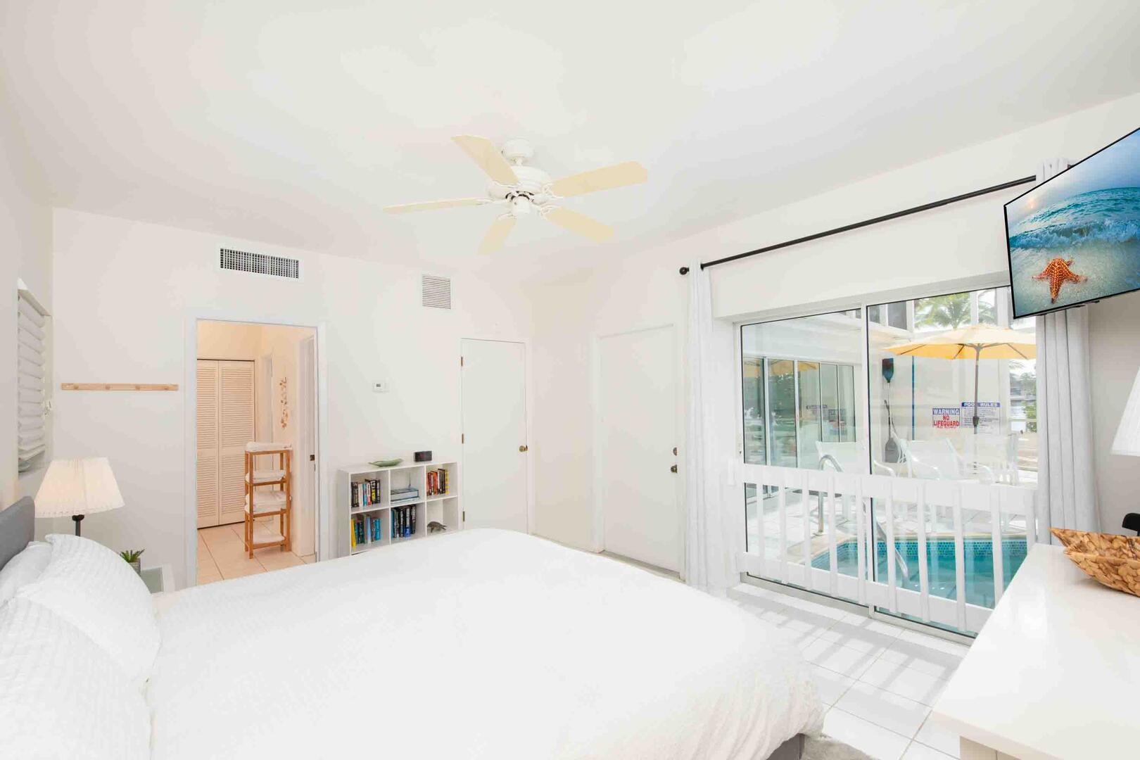 The guest suite also comes equipped with a television.