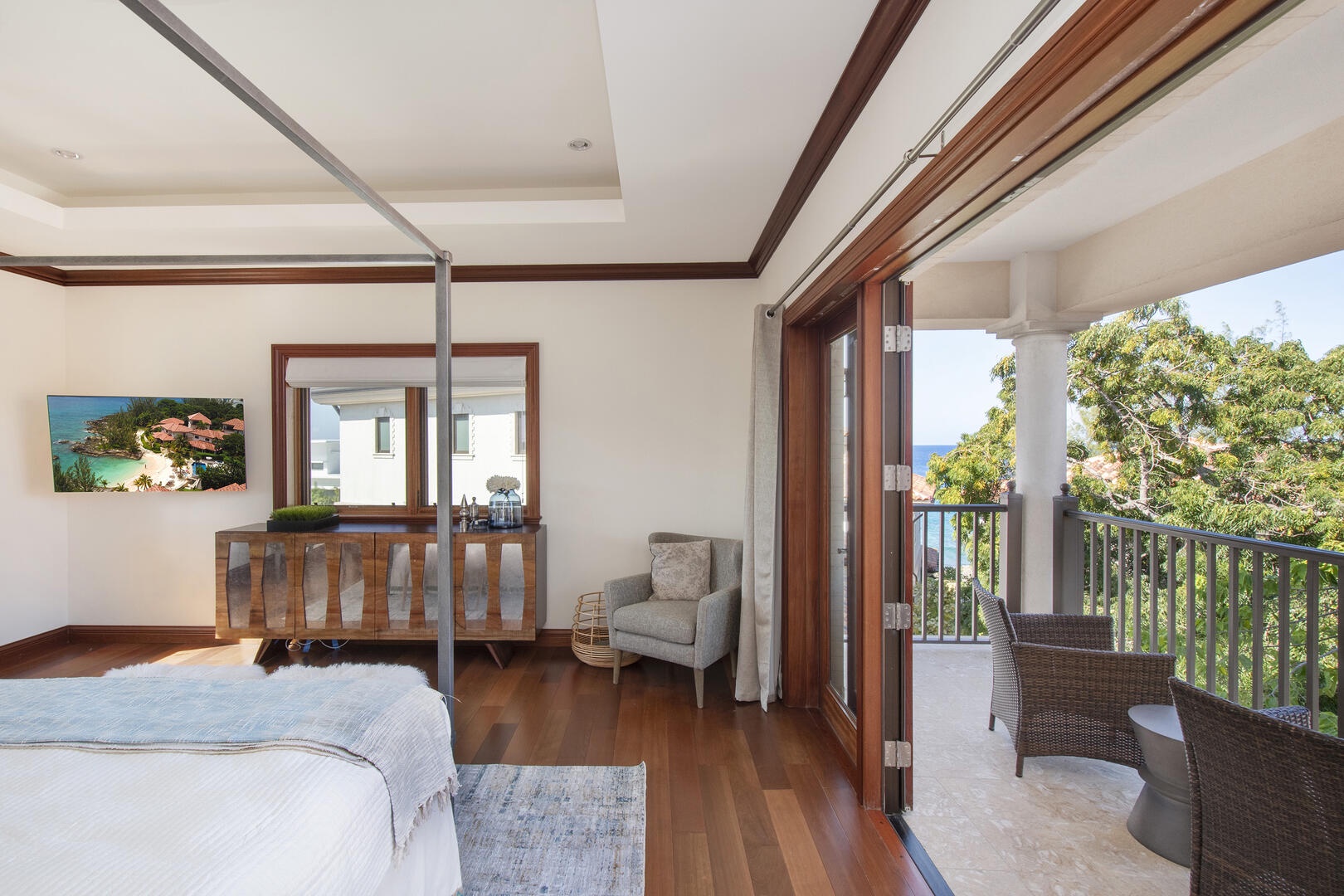 Walk-out access on to a private balcony.