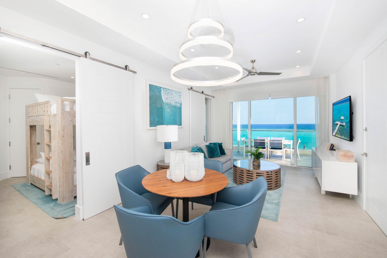 Dining table for four.