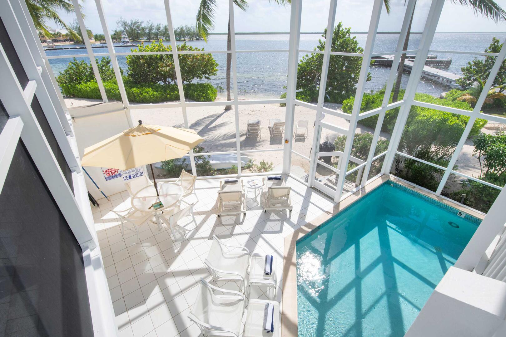 Sunlight shines through atrium