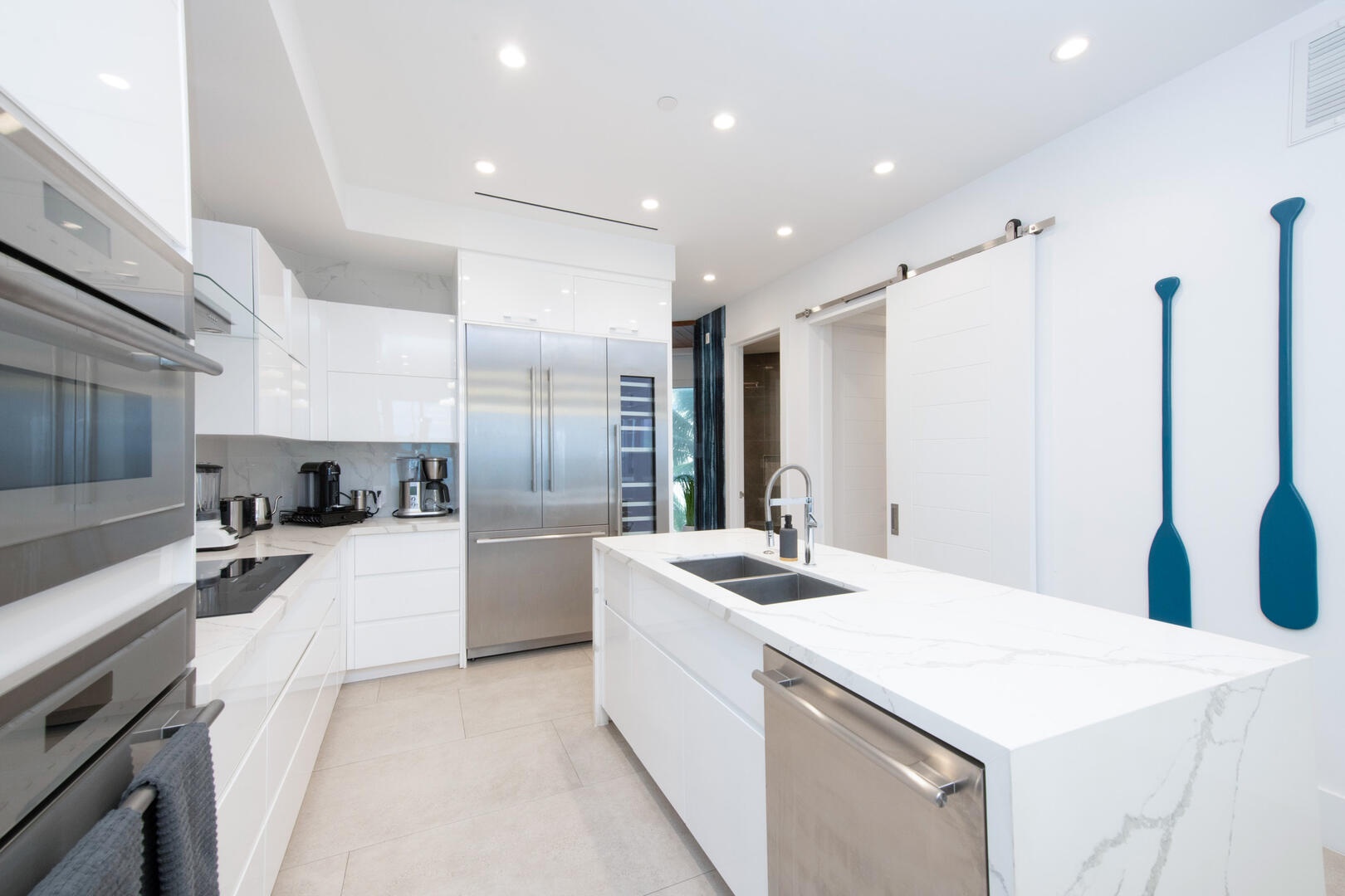 Large kitchen with modern appliances