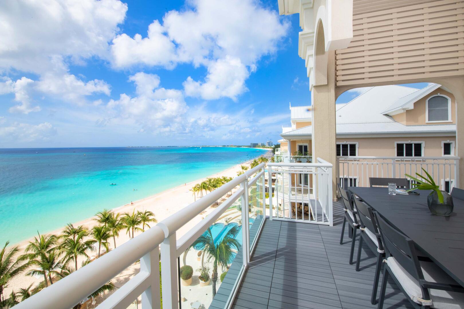 Views to the north along Seven Mile Beach.