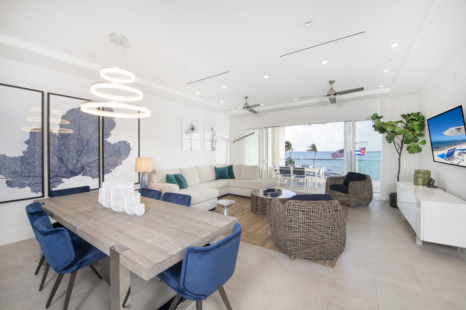 Designer decor and furniture throughout along with amazing ocean views.