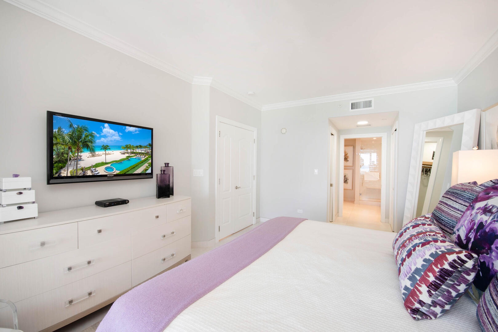 Master Suite with television.