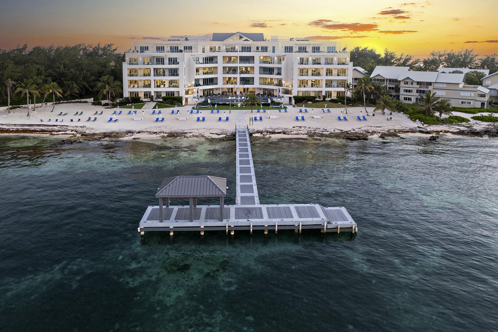 Aerial view of the resort and grounds.