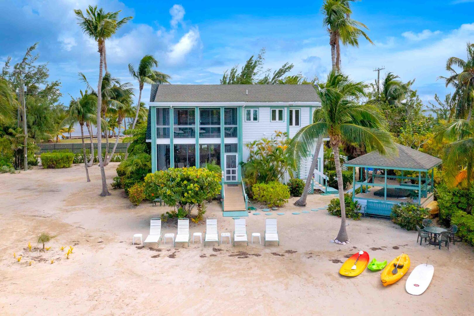 Views of the backyard. The home's gazebo has a built-in jacuzzi.