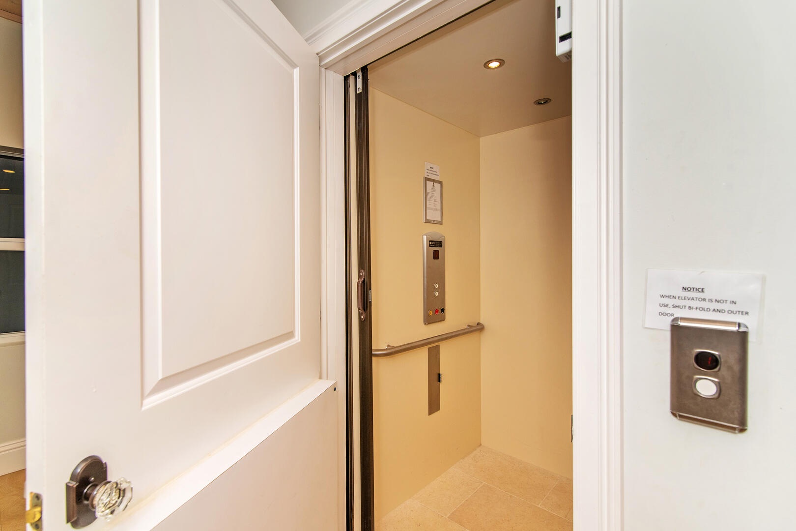 Avoid the stairs and use the elevator to take your luggage to the upper-level suites.