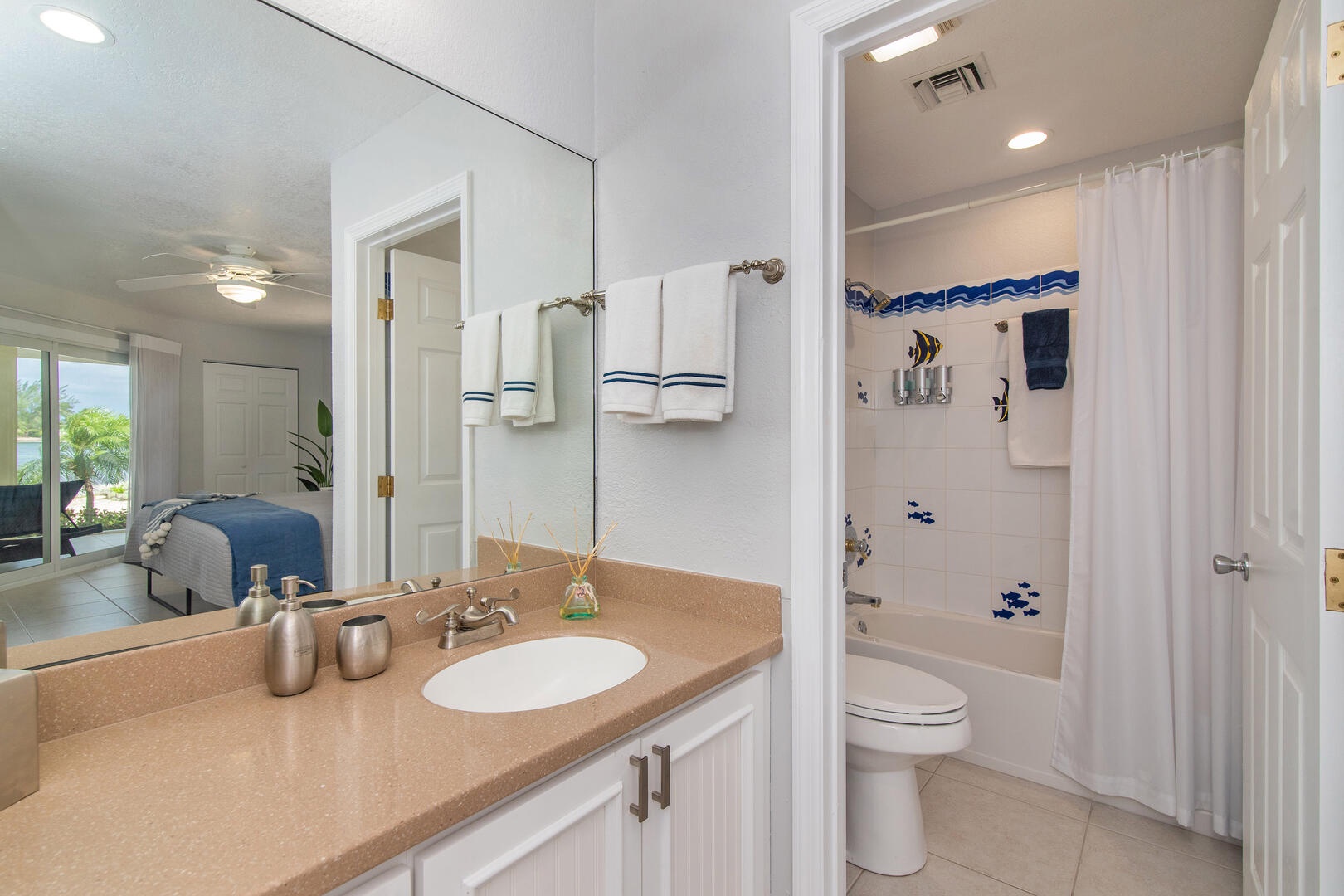 Primary Ensuite with shower bath.