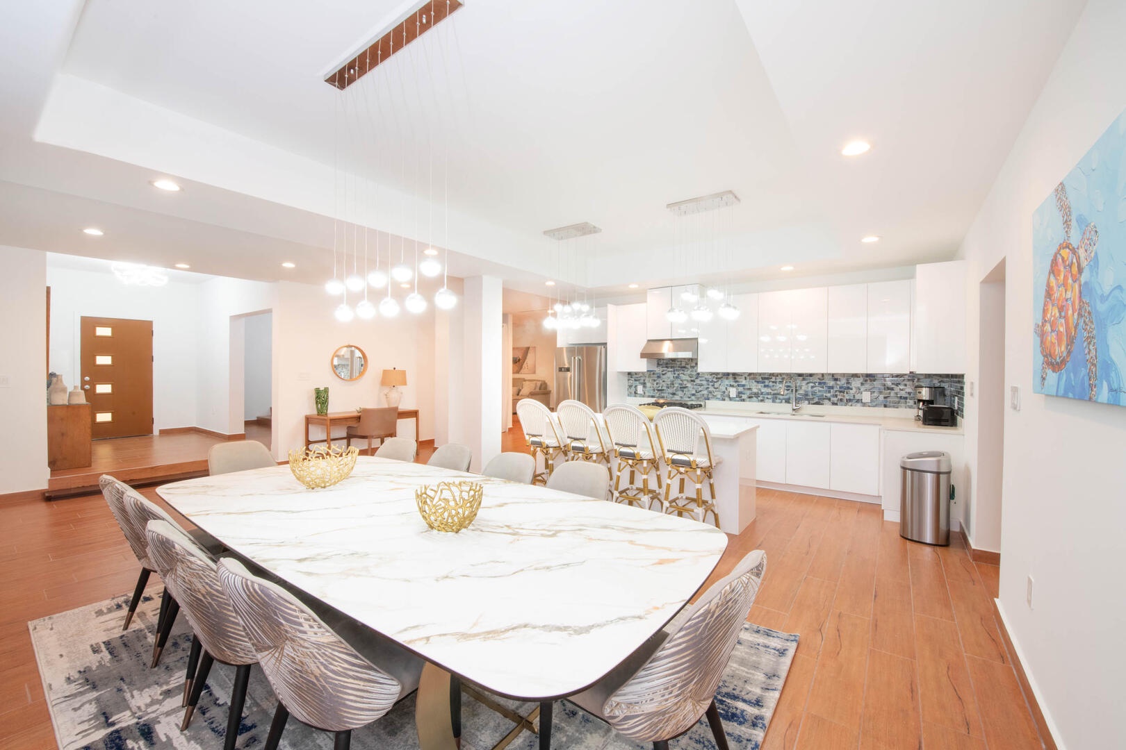 Downstairs dining area.
