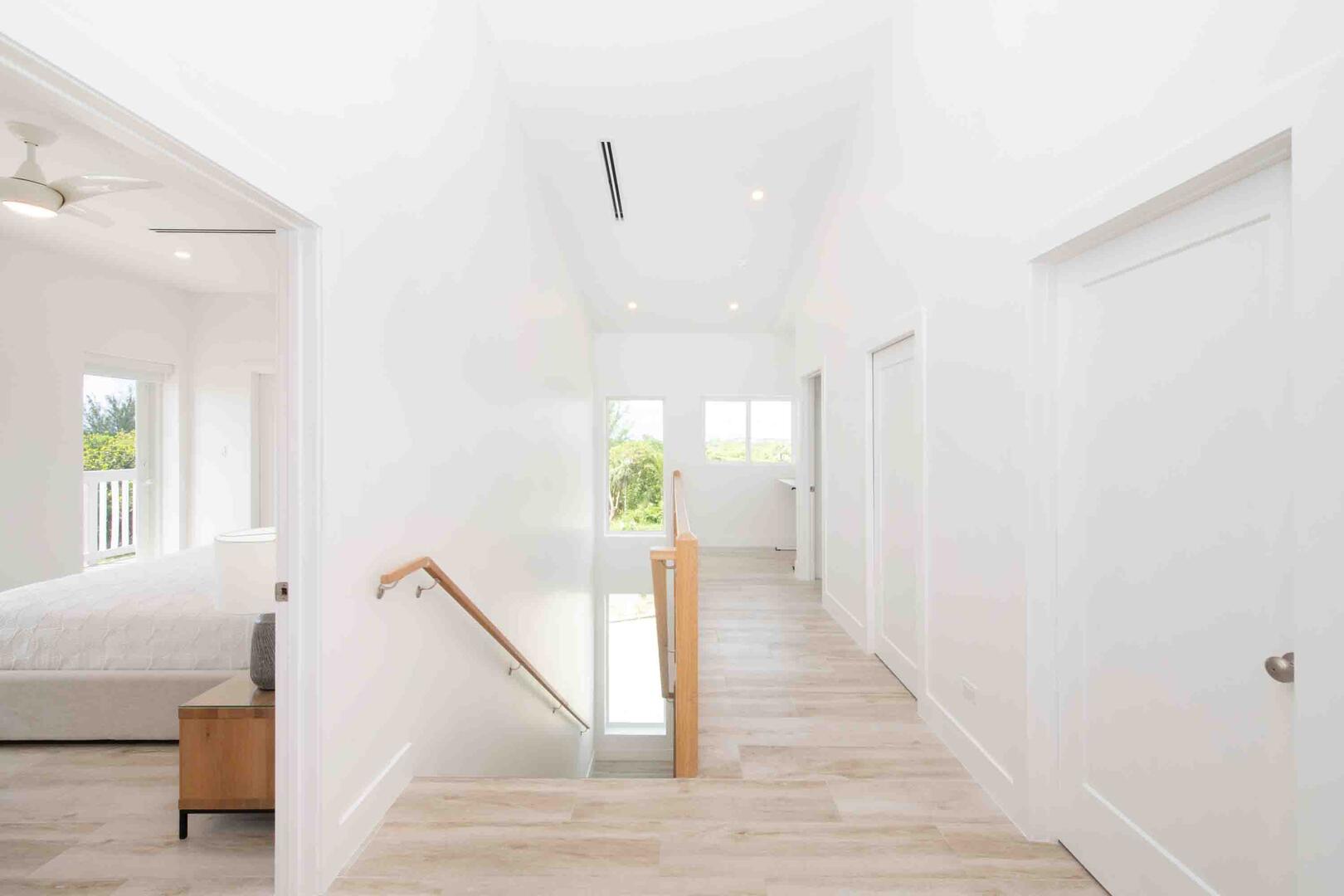 Back inside, the home's three bedrooms are on the upper level.