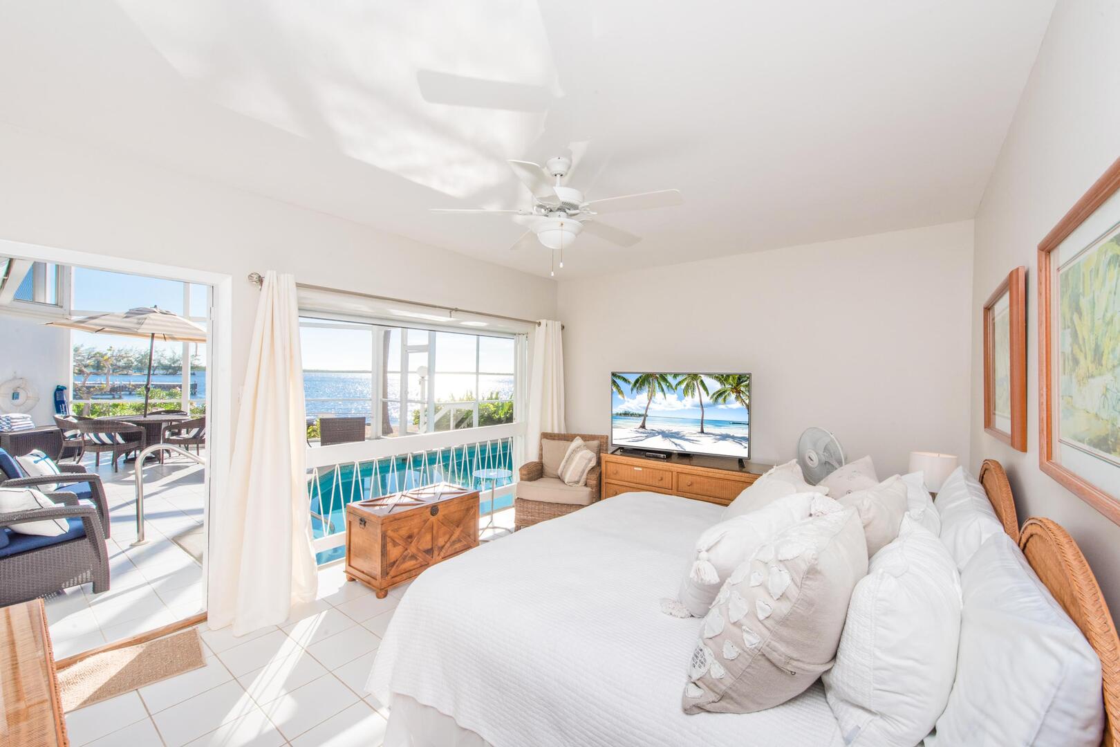 Twin suite shown made up as a king bed.