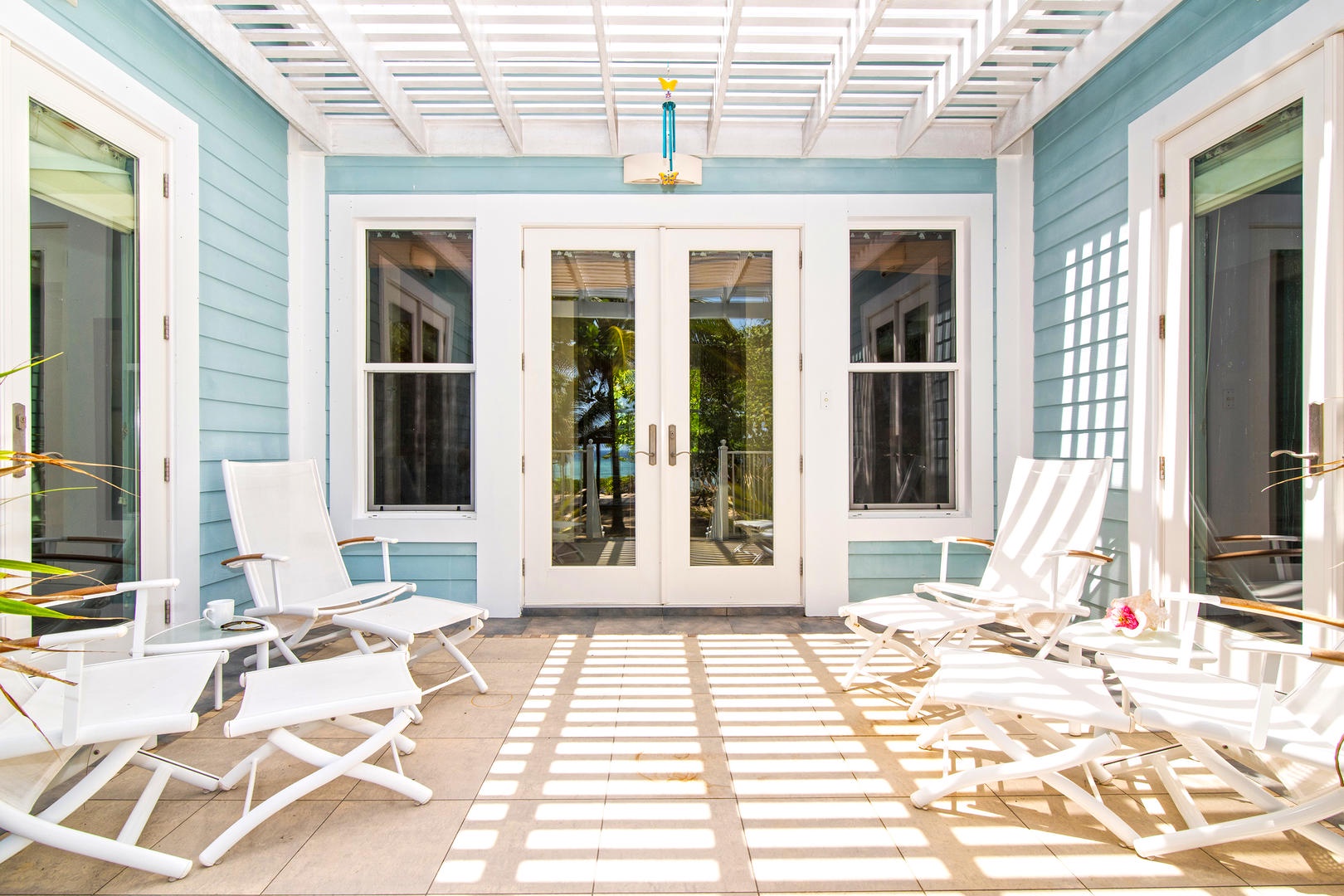 Mango Cottage's shaded porch.