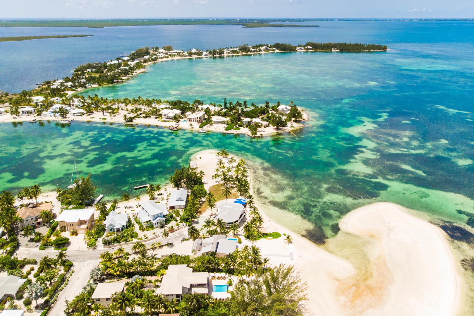 Aerial view of the neighborhood.
