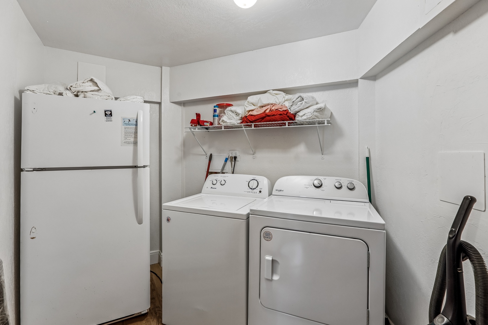 Your own private laundry room keeps your vacation wardrobe fresh and ready for adventure—washer, dryer, and extra storage for ultimate convenience.