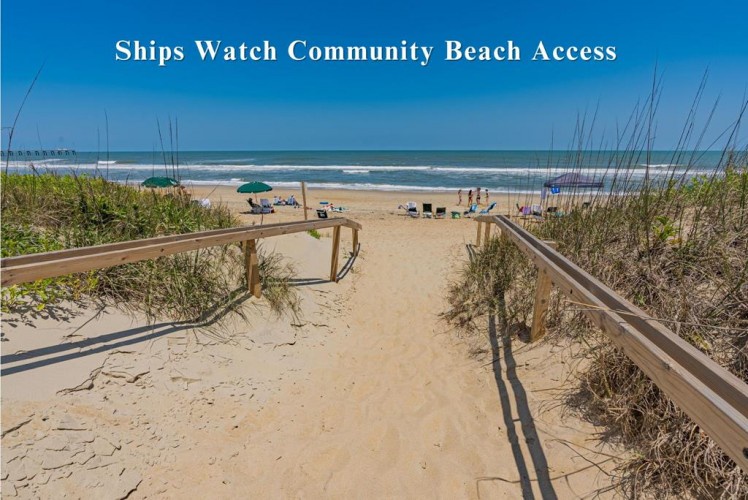 Ships Watch Community Beach Access provides easy pathways to sandy shores where you can relax on the sand and enjoy ocean waves.
