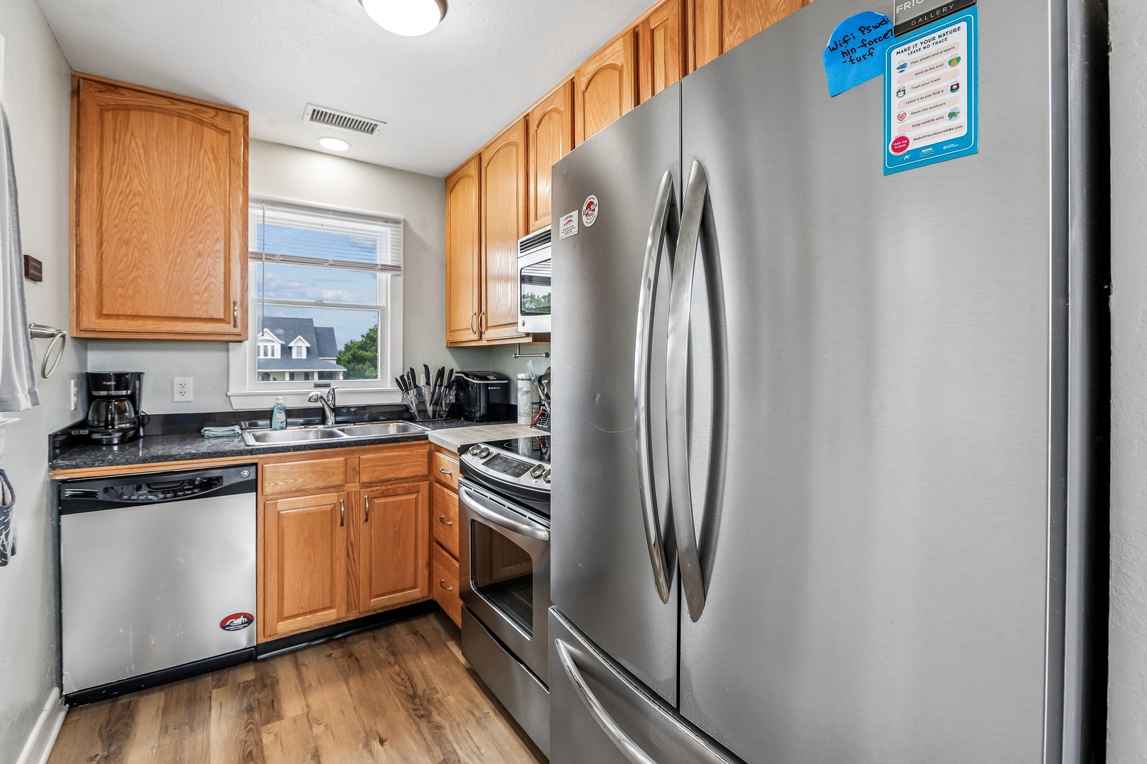 Your fully equipped kitchen features modern stainless steel appliances, granite countertops, and everything you need to whip up a delicious home-cooked meal during your stay.