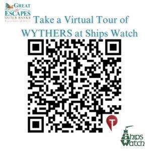 Explore this coastal property nestled in the beautiful Ships Watch neighborhood—scan the code to virtually experience the area and charm of Wythers before you arrive.
