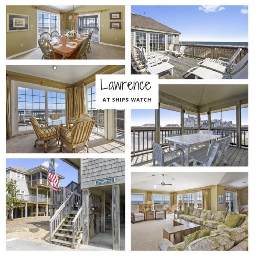 The Lawrence at Ships Watch welcomes you to an expansive waterfront retreat, where panoramic views and inviting interiors set the stage for a coastal escape.