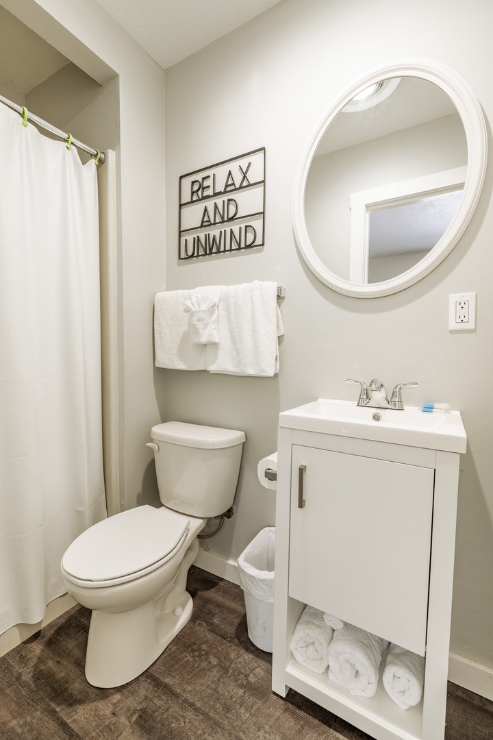 Full bath with stand up shower