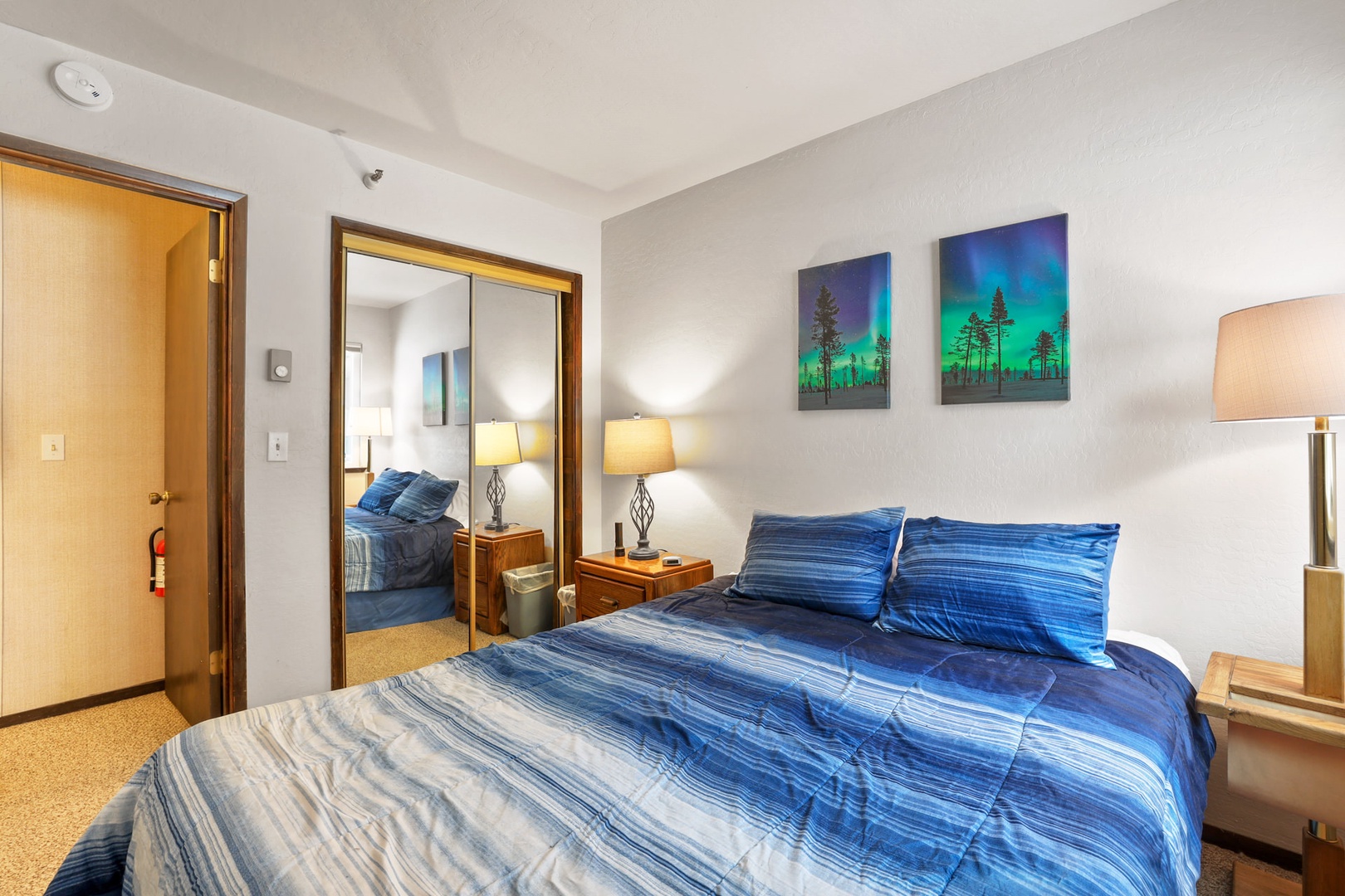 This condo offers two 1st floor queen bedrooms to escape to after a day exploring South Lake Tahoe