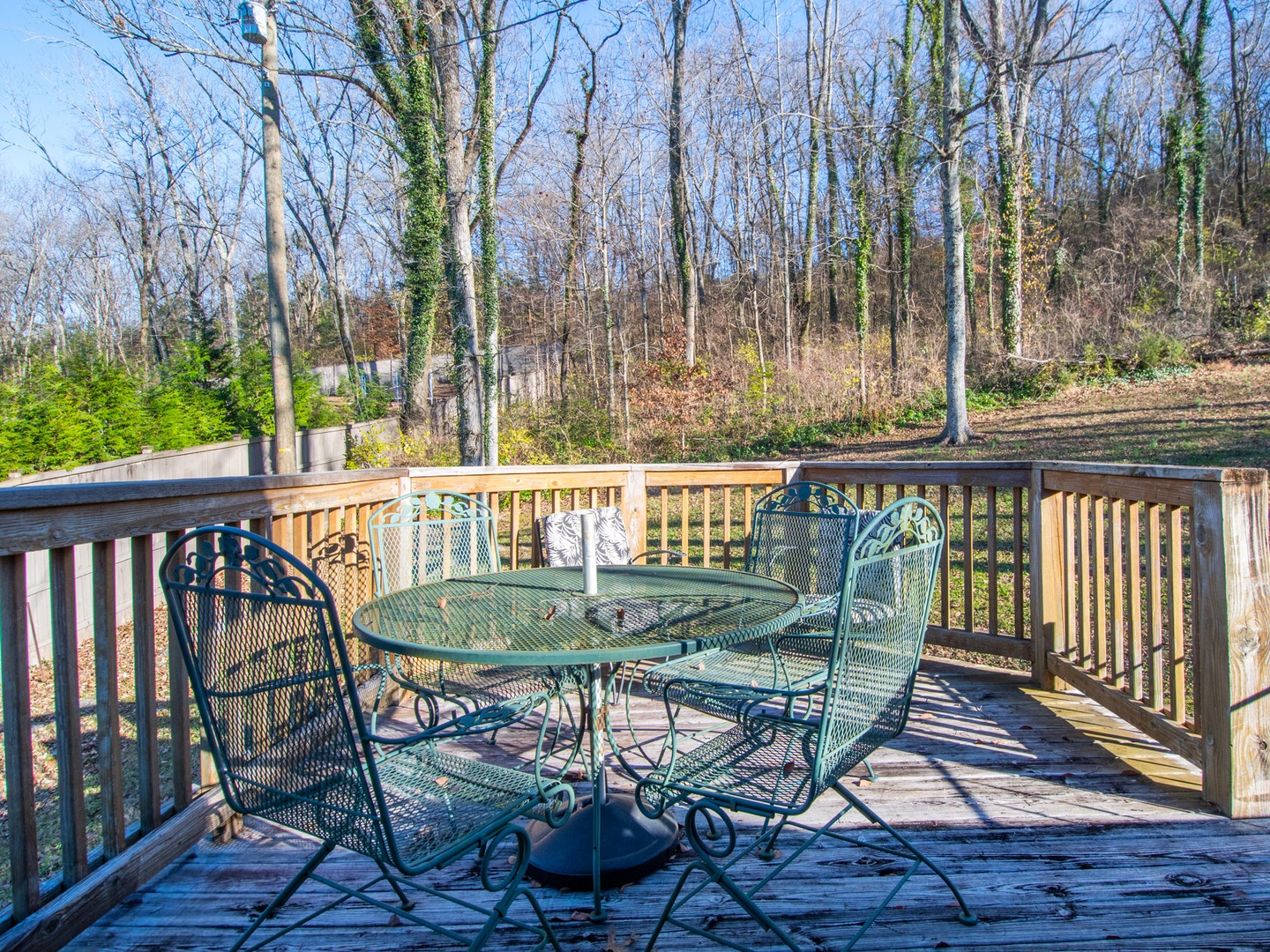 Back deck with seating