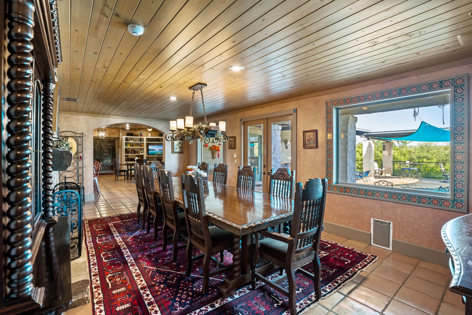 Main dining table with seating for 12