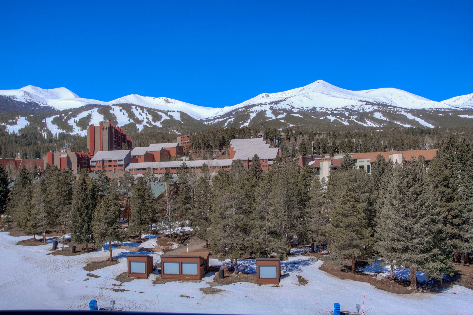 Ski resort view from the balcony!