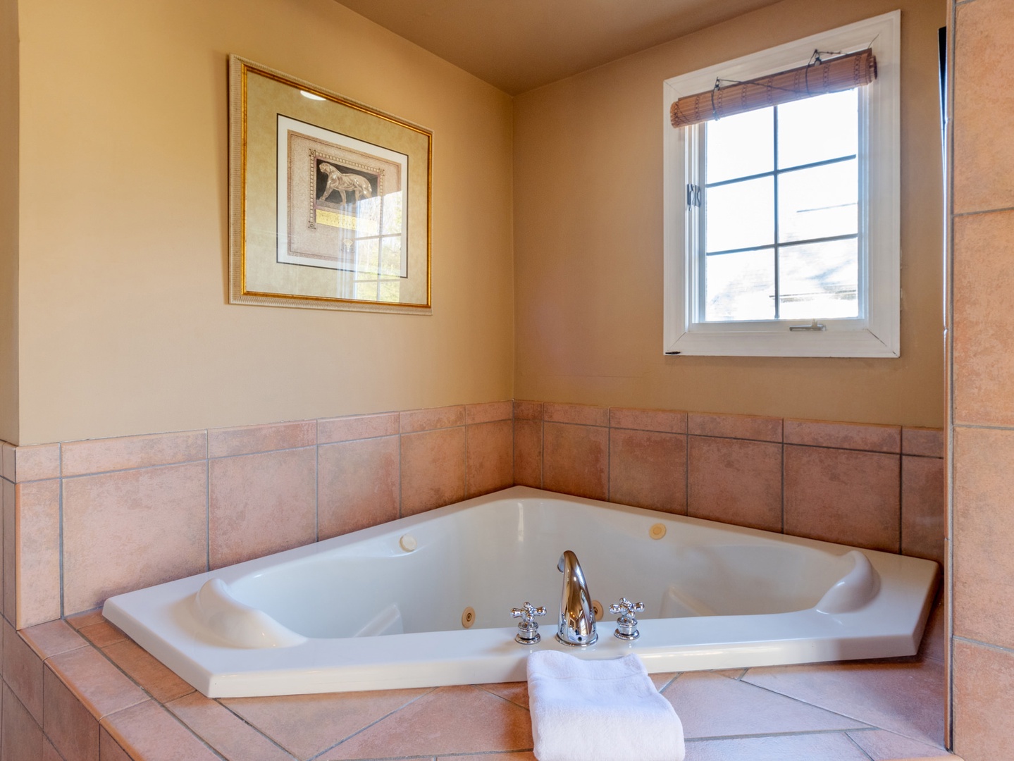 Master bedroom en suite with separate shower and tub