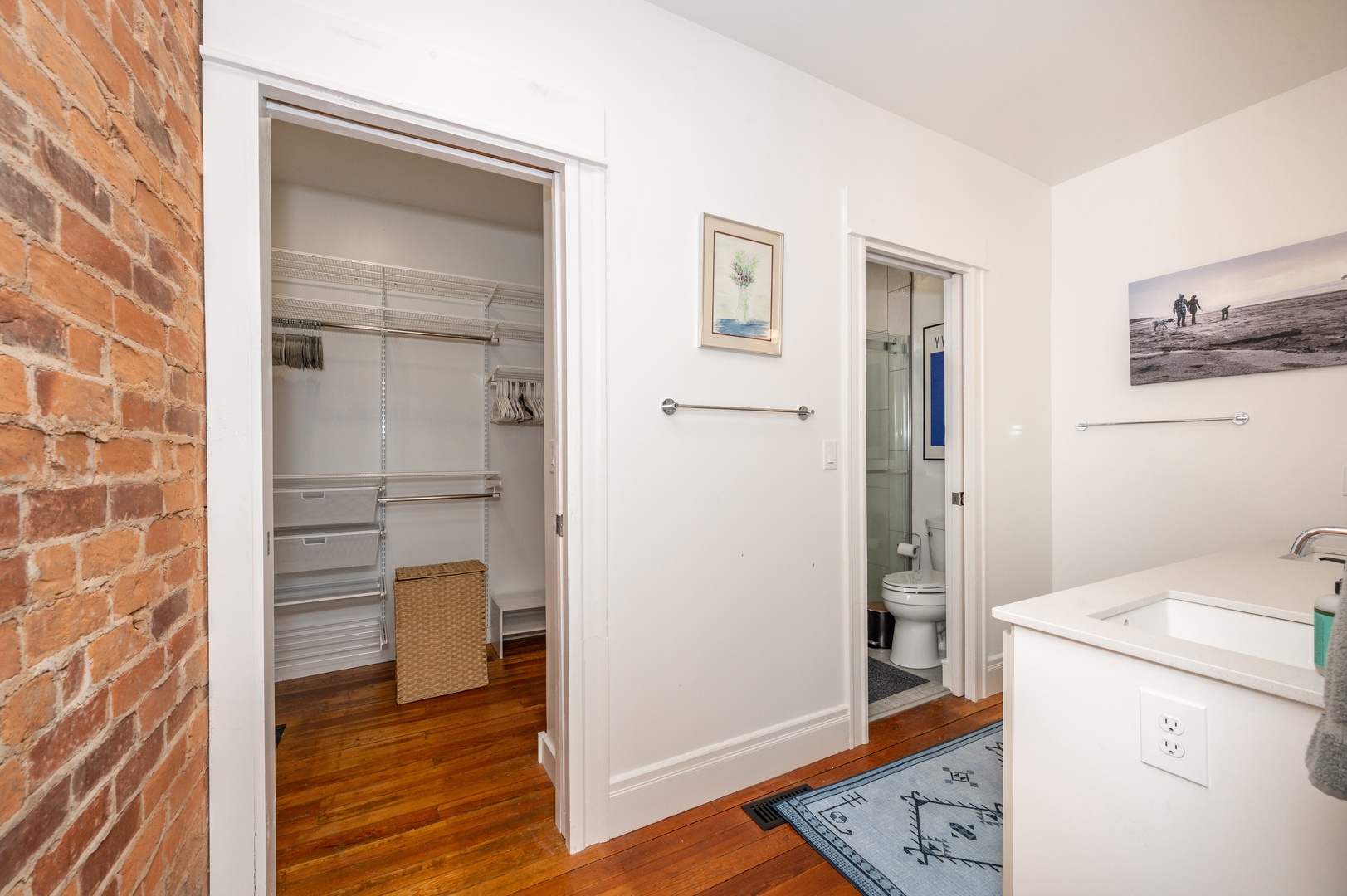 The 2nd floor king suite boasts a stylish private ensuite & walk-in closet
