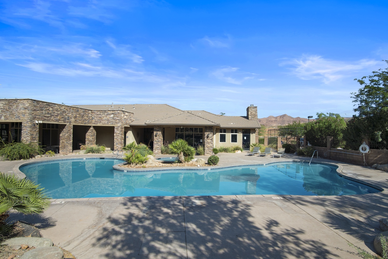 Make a splash or bask in the hot tub at the sparkling community pool!