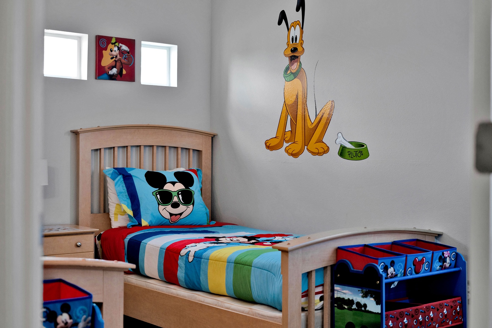 Bedroom 4 Mickey Mouse themed with 2 twin beds